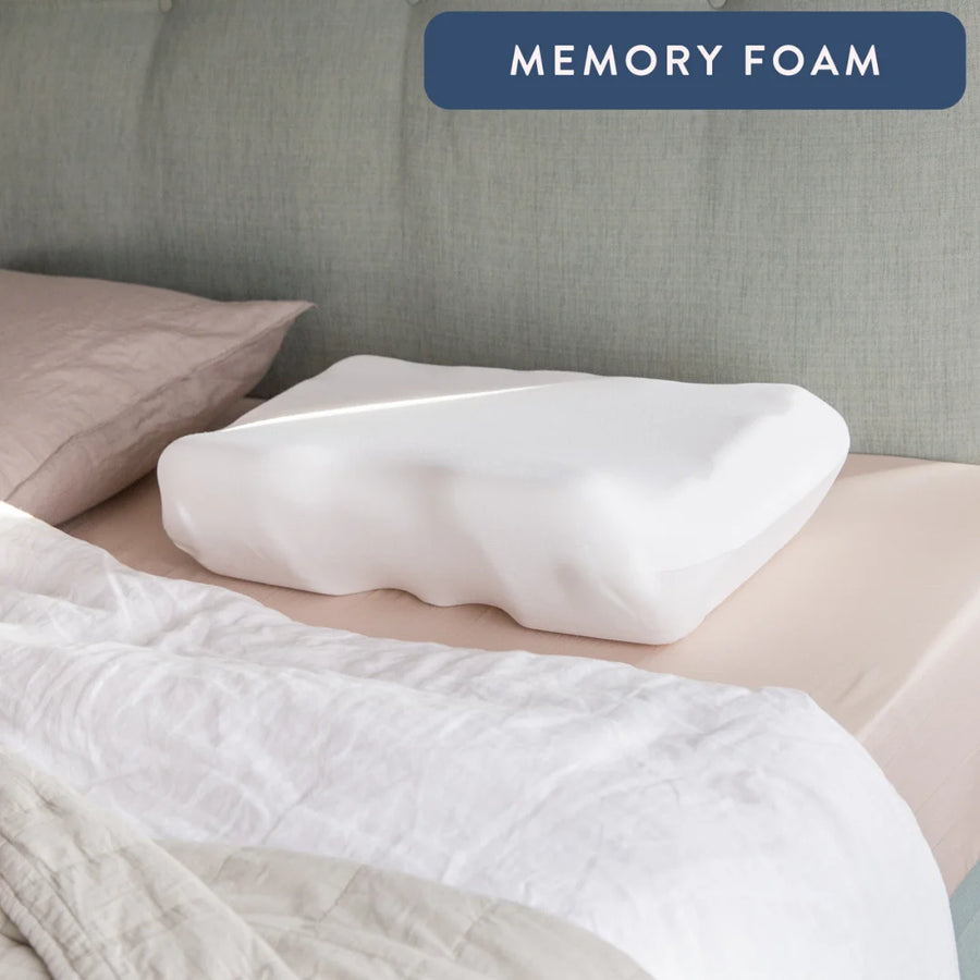 Putnam Memory Foam Pillow 100% cotton cover recommended by chiropractors Made in the UK orthopedic pillow