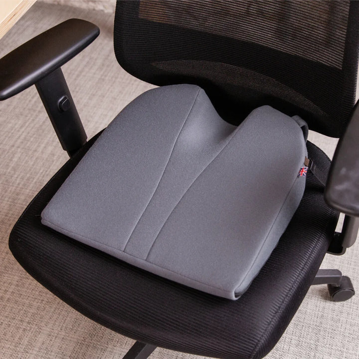 11° Degree Wedge Coccyx Cut Out - Putnams grey office chair cushion