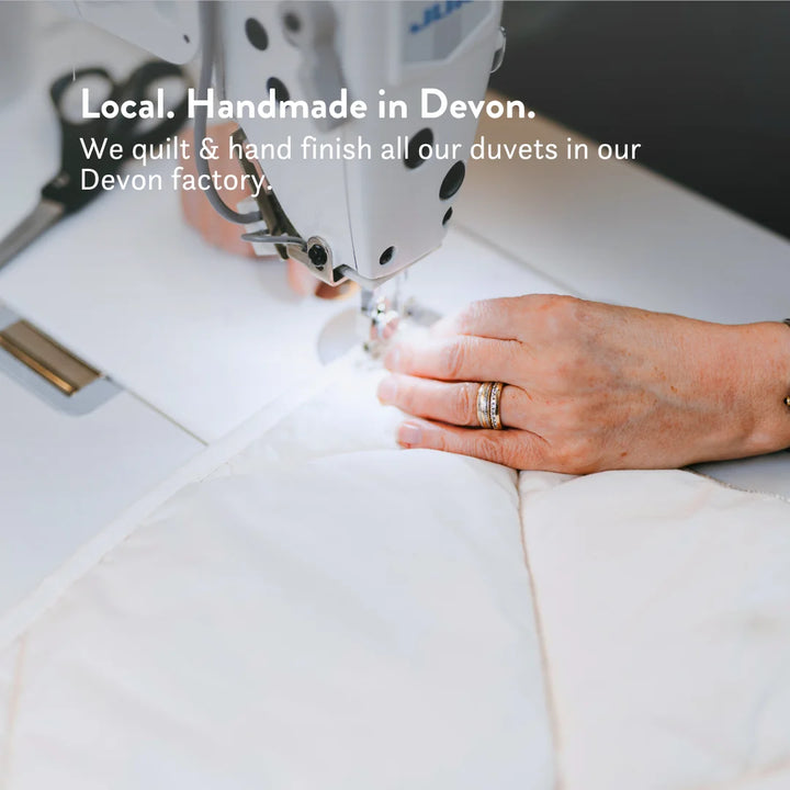 Contour British Wool Pillow & British Wool Duvet Set - Bundle height adjustable natural local handmade sustainable cotton