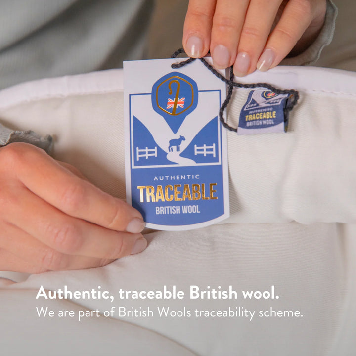 British wool bedding wholesale trade Natural 100% British Wool Mattress Topper thick handmade in the UK 100% cotton OEKO TEX Standard 100