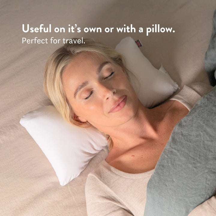 Butterfly Japanese style pillow small neck cushion Putnams UK sleep bed cushion wool buckwheat fibre 100% cotton