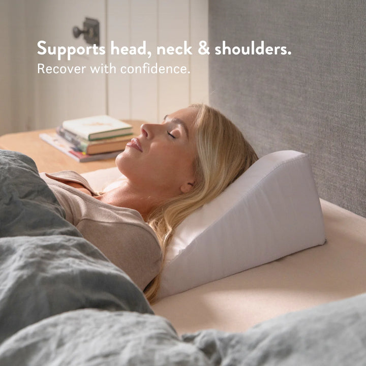 Facial Surgery Recovery Pillow Putnams wedged pillow elevated cradles head keeps you on your back sleep