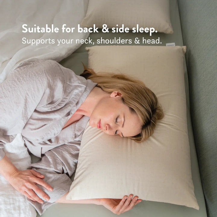 Suitable for back and side sleep. Supports your neck, shoulders and head. Graphite Latex Pillow - Natural foam pillow alternative soft bouncy supportive cooling