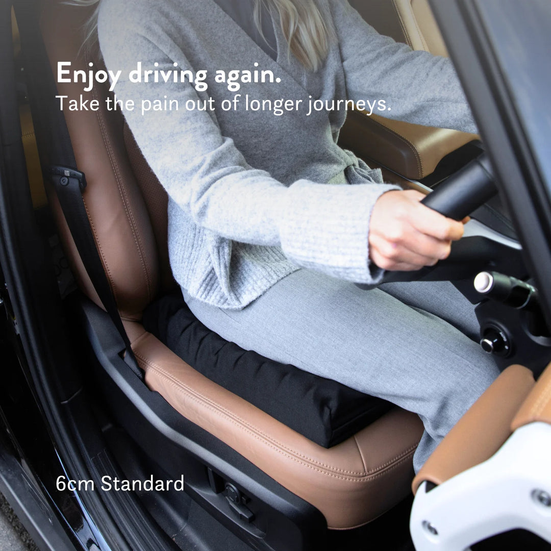 Ischial Bursitis Cushion for pressure relief and comfort- cut out discreet with cover. Handmade in the UK. 2 Year guarantee.