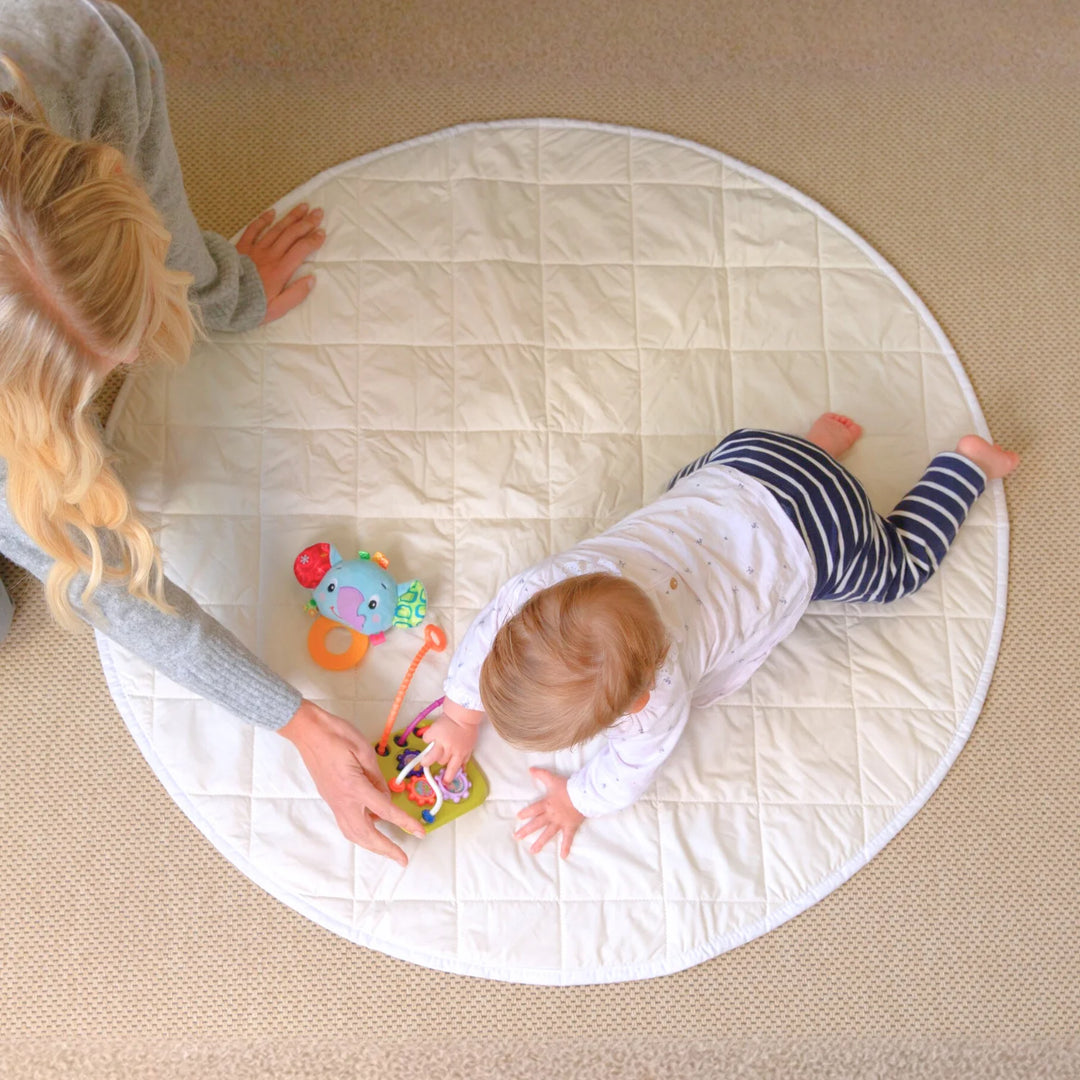 Play Matte Organic Baby Playmat - 100% Cotton & Washable British Wool Plastic free ...