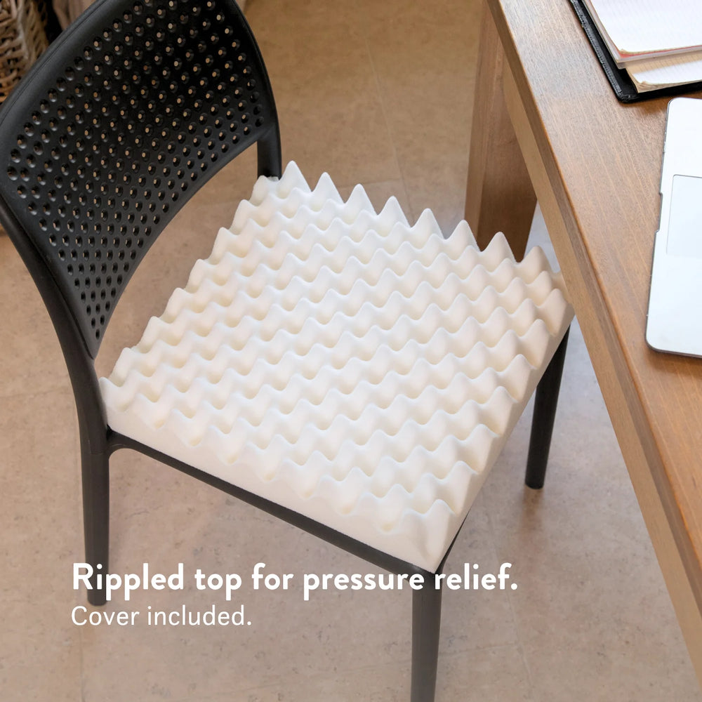 Sciatica Cushion for office, dining, sofa and car seats. Relieves pressure when sitting. Handmade in the UK. 