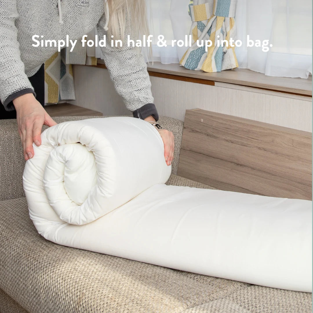 Memory Foam Travel Mattress Topper Single Double Fold Putnams