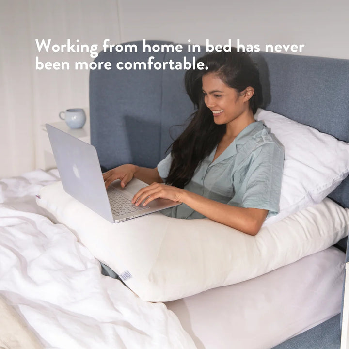 Working from home bed pillow U shaped XL cuddle pillow for shoulder arm pain when side sleeping Putnams