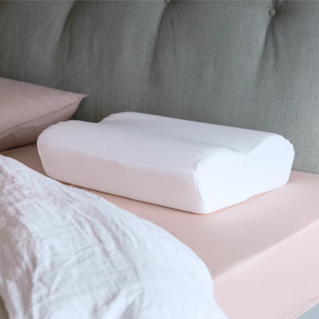 Wave Pillow - Putnams extra thick foam made in the uk one side higher than the other thicker