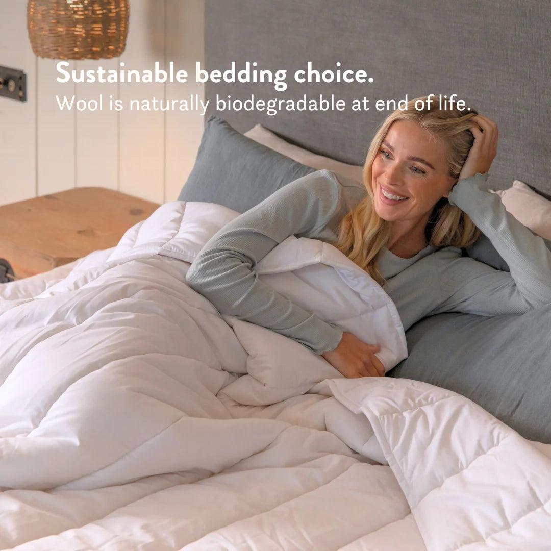 British wool duvet winter weight thickest thick 100% cotton OEK TEX STANDARD 100 filling & cover. Handmade in the UK. 