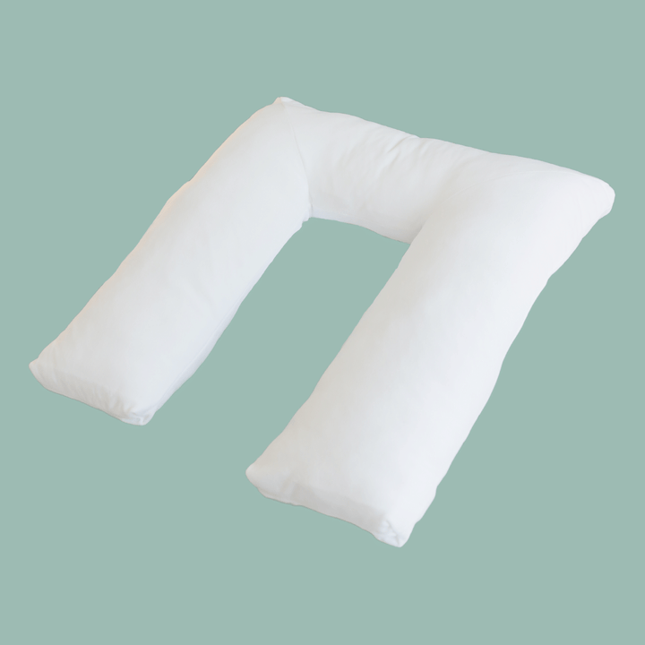 Cuddle Me Pillow - U Shape - Pregnancy Cushion side sleeping support pushes bump up easy to roll over Putnams UK