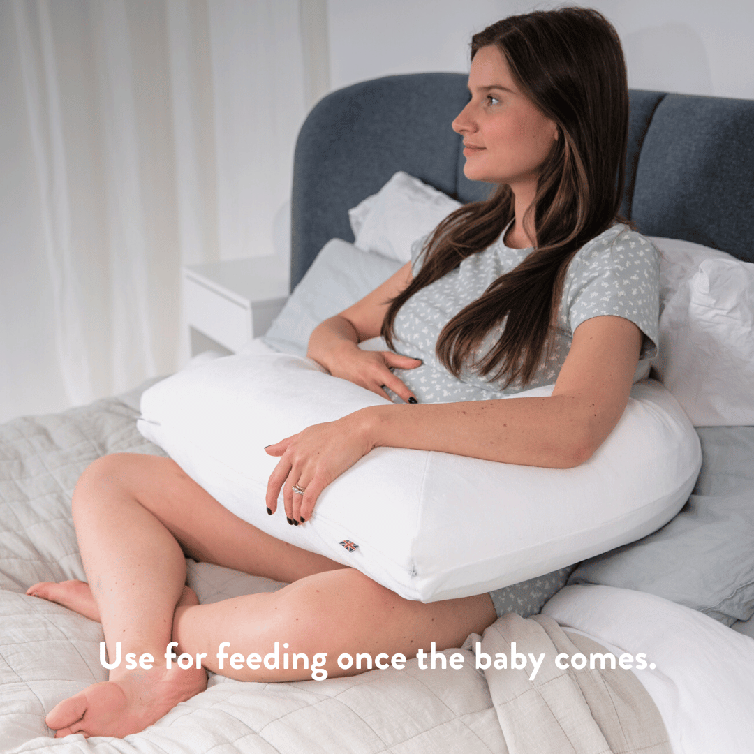 Cuddle Me Pillow - U Shape - Pregnancy Cushion side sleeping support pushes bump up easy to roll over Putnams UK