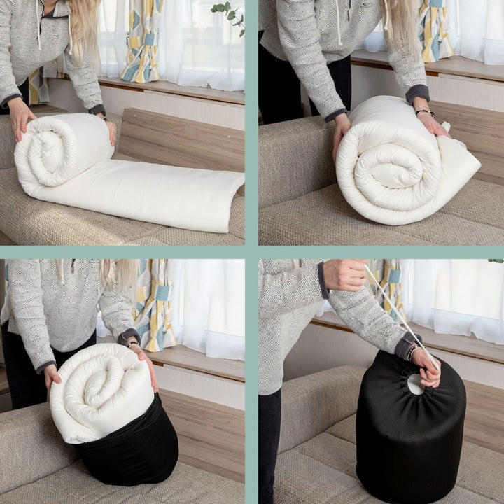 Click Clack Memory Foam Mattress Topper (With Bag) sofa bed fold out too firm